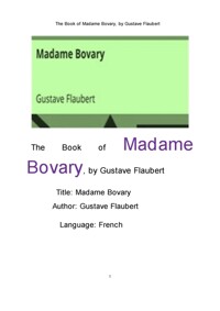 보바리 부인, 프랑스어판 (The Book of Madame Bovary, French. by Gustave Flaubert) 커버